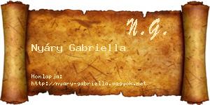 Nyáry Gabriella névjegykártya